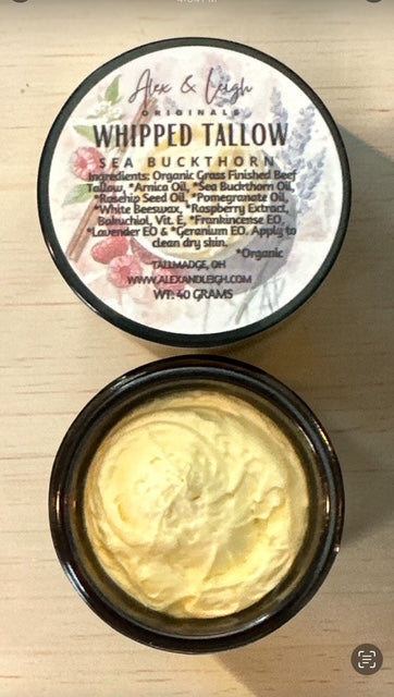 Whipped Tallow Repair Balm |w/Sea Buckthorn Oil | Organic Ingredients |