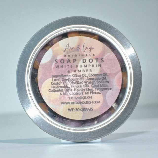Soap Dots | All-Natural Single Use Soap | White Pumpkin & Amber |