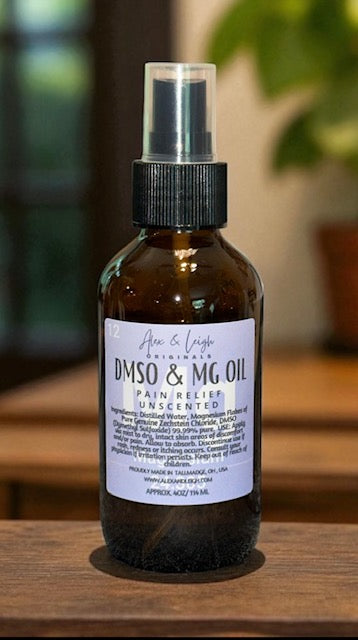 DMSO & Magnesium Oil | Ultra Pure | Concentrated | Unscented | Pain Relief |