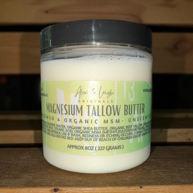 Magnesium Tallow Butter | Enhanced w/DMSO and Organic MSM | Organic Ingredients | Natural Ingredients |
