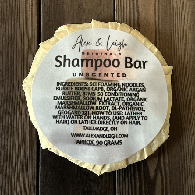 Organic Marshmallow Root Solid Shampoo Bar | Sulphate and Paraben FREE | Can Be Used On Colored Hair w/NO problems | Unscented |