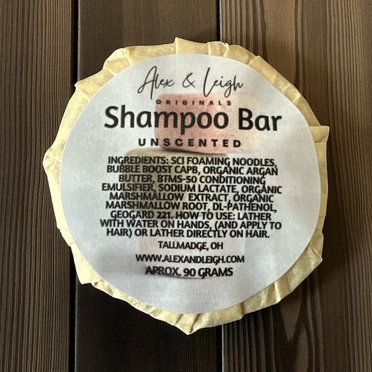 Organic Marshmallow Root Solid Shampoo Bar | Sulphate and Paraben FREE | Can Be Used On Colored Hair w/NO problems | Unscented |