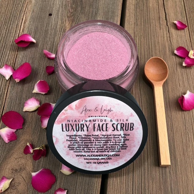 Luxury Niacinamide + Silk Powder Face Scrub – Pinch & Activate | Organic and Natural Ingredients |