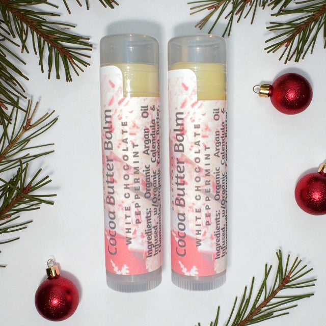 White Chocolate & Peppermint Lip Balm | Organic Ingredients |