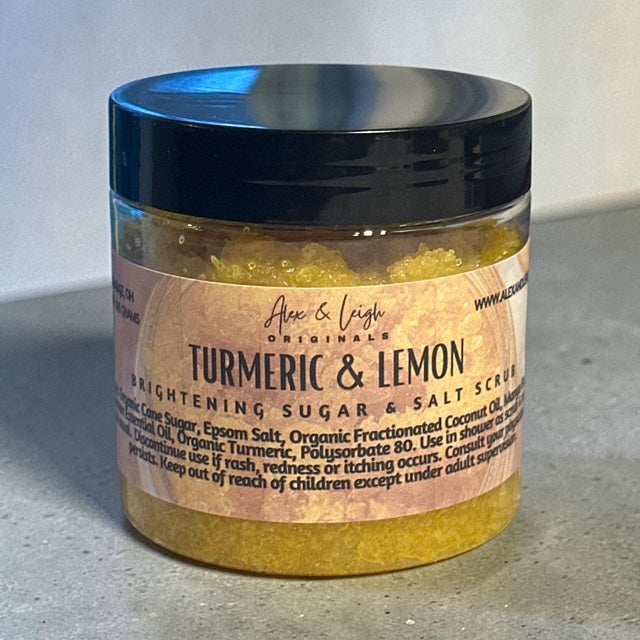 Turmeric & Lemon Brightening Sugar Salt Scrub | 225g |