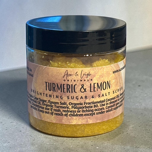 Turmeric & Lemon Brightening Sugar Salt Scrub | 225g |