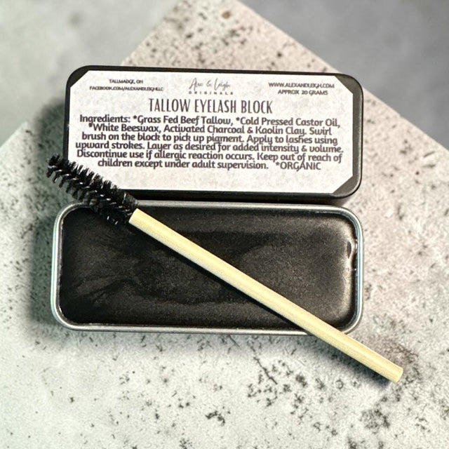 Tallow Eyelash and Eyebrow Tint Block | Organic Ingredients |