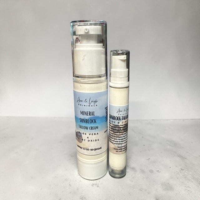 Mineral Sunblock Tallow Cream | Organic Ingredients |
